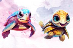 Baby Turtles Clipart sublimation Bundle Product Image 4