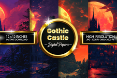 Gothic Castle Digital Papers - 04 Variations Product Image 1