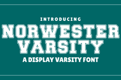 Norwester Varsity - Bold Athletic Block Font Product Image 1