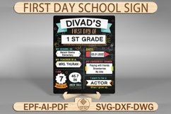 Personalized First Day of School Sign SVG Product Image 1