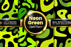 Neon Green Digital Papers - 04 Variations Product Image 1