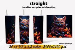 Cat Halloween Tumbler design ,Halloween tumbler wrap Product Image 1