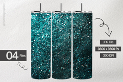 Teal Glitter Digital Papers - 04 Variations Product Image 2