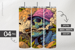 Zombie Skull Digital Papers - 04 Variations Product Image 2