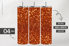 Deep Orange Glitter Digital Papers - 04 Variations Product Image 2