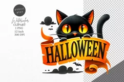 Halloween clipart, Cat clipart, Autumn clipart Product Image 1