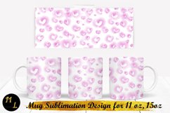 Valentine&#039;s day Mug Wrap 11,15, Hearts Mug sublimation Product Image 1