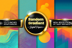 Random Gradient Digital Papers - 04 Variations Product Image 1