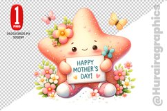 Cute Star Fish Clipart - PNG File Product Image 1