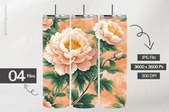 Peony Flower Digital Papers - 04 Variations Product Image 2