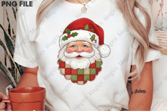 Patchwork Quilted Santa Christmas PNG Product Image 2