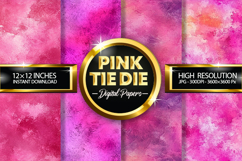 Pink Tie Dye Digital Papers - 04 Variations Product Image 1