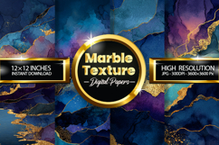 Marble Texture Digital Papers - 04 Variations Product Image 1