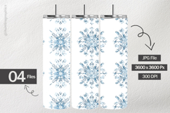 Snow Flakes Digital Papers - 04 Variations Product Image 2