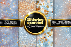 Glittering Sparkles Digital Papers - 04 Variations Product Image 1