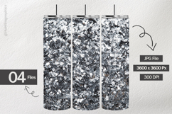 Silver Glitter Digital Papers - 04 Variations Product Image 2