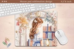 Love books. Mouse pad sublimation designs Product Image 1