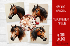 Cute hors Coaster Design, Hors Coaster Sublimation Product Image 1
