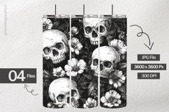 Gothic Floral Digital Papers - 04 Variations Product Image 2