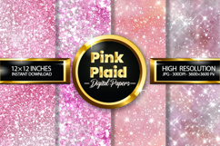 Pink Sparkle Digital Papers - 04 Variations Product Image 1