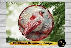 Cardinal Christmas Ornament,Ornament Sublimation design Product Image 1