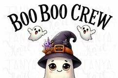 Boo Boo Crew, Retro Halloween Designs PNG for Crafting Product Image 2