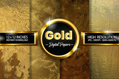 Gold Digital Papers - 04 Variations Product Image 1