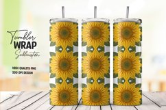 Sunflower pattern tumbler wrap sublimation png Product Image 1