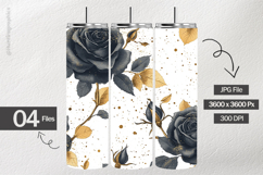 Black Rose Digital Papers - 04 Variations Product Image 2