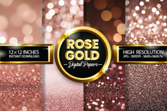 Rose Gold Digital Papers - 04 Variations Product Image 1