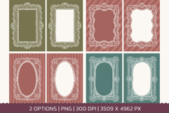 9 Vintage Coquette Wedding Lace Frames Product Image 2