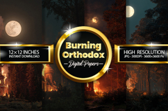 Burning Orthodox Digital Papers - 04 Variations Product Image 1