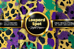 Leopard Spot Digital Papers - 04 Variations Product Image 1