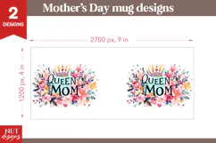 Mom Mug Sublimation Super Mom Queen Mom Mothers day quotes Product Image 2