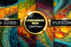 Chameleon Skin Digital Papers - 04 Variations Product Image 1