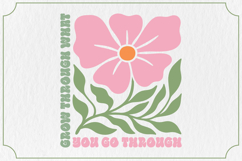 Boho Floral Quotes PNG Bundle, Aesthetic Design Product Image 2
