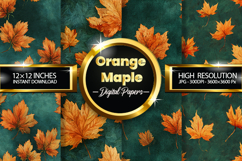 Orange Maple Digital Papers - 04 Variations Product Image 1