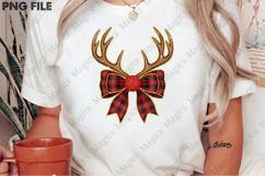 Christmas Reindeer Coquette Bow PNG Product Image 2