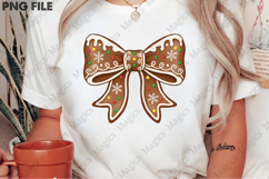 Gingerbread Coquette Bow Christmas PNG Product Image 2