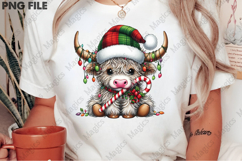 Highland Cow Christmas Png, Christmas Product Image 2