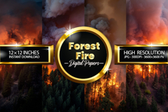 Forest Fire Digital Papers - 04 Variations Product Image 1