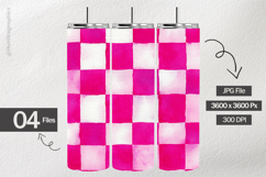 Pink Checkerboard Digital Papers - 04 Variations Product Image 2