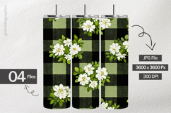 Gingham Flower Digital Papers - 04 Variations Product Image 2