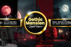 Gothic Mansion Digital Papers - 04 Variations Product Image 1