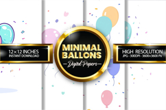 Minimal Ballons Digital Papers - 04 Variation Product Image 1