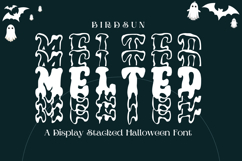 Birdsun Melted Stacked - Playful Drippy Font Product Image 1