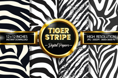 Tiger Stripes Digital Papers - 04 Variations Product Image 1