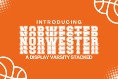 Norwester Stacked Varsity - Bold Athletic Block Font Product Image 1