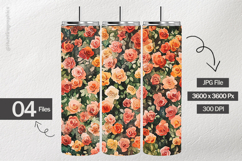 Watercolor Roses Digital Papers - 04 Variations Product Image 2