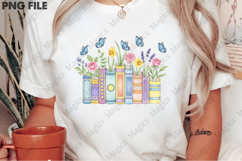 Pastel Book PNG - Cute Floral Reader Clipart Product Image 2